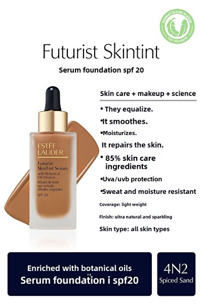 Estee Lauder Futurist SkinTint Serum Foundation 30ml - SPF20 Color: 4N2 Spice...