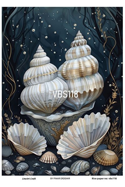 LİNEART Vbs118 Model Navy Blue Series - 30*42 cm Blue Patterned Brass Decopage