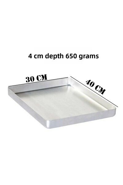 Yıldız çelik صينية خبز بقلاوة ألمنيوم 30*40*4 سم 600 جرام