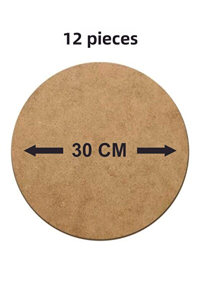 şamaksesuar لوح شاحن (12 قطعة) 3 مم خام MDF قطر 30 سم شاحن دائري تحت الخدمة