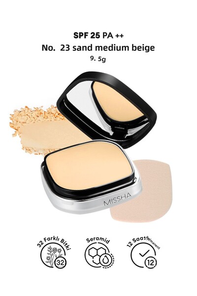 Missha Mineral Powder Suitable for Wet and Dry Use Signature Dramatic Twoway Pact Spf 25/Pa++ (No.23 Sand)