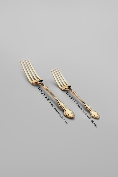 Nehir Adriana Full Gold 12-Person 89-Piece Cutlery Set with Leather Case