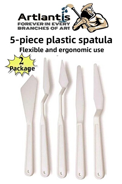 Artlantis Set de 5 spatule din plastic pentru pictură și sculptură Spatulă di...