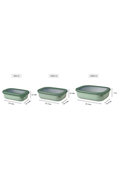 Mepal Multi Bowl Cirqula Rectangular Food Container 1000 Ml