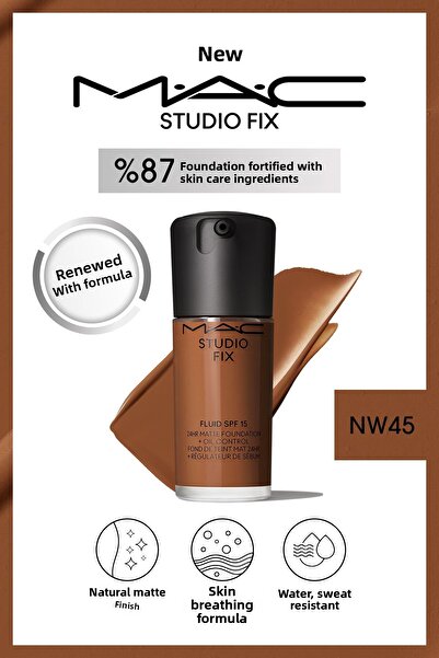M.A.C Matte Foundation Lasting up to 24 Hours - Studio Fix Fluid Spf15 - Colo...