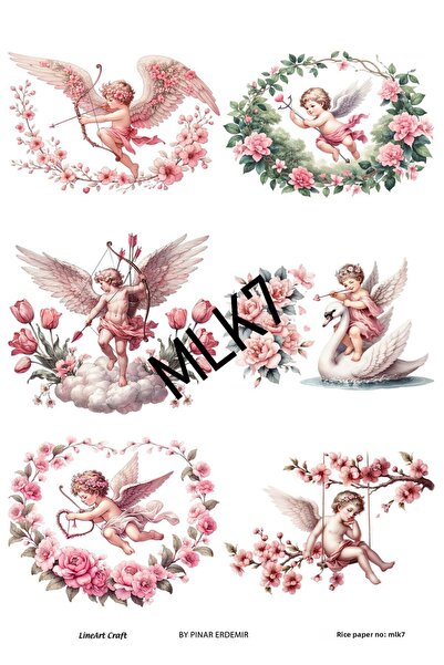 LİNEART Brass Decopage LineArt Paper - LA-MLK7