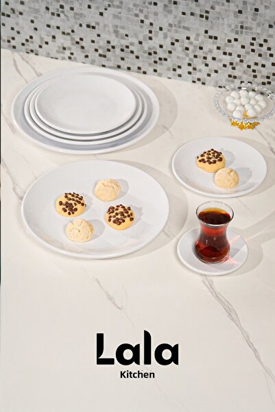 Lala Mutfak Gözde Serving Plate Set of 6 (Ø 17 cm - Stylish and Durable)