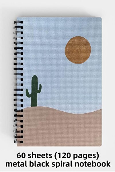 Anime Marketi Retro Aesthetic Design A5 Spiral Hard Cover Notebook 120 Sheets