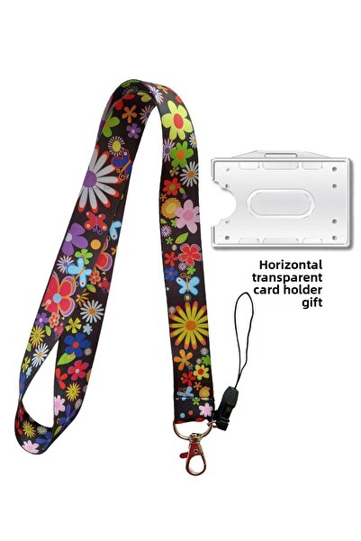 doktorbonem Wildflowers Fundal negru Umeraș pentru card Umeraș pentru guler Snur Umeraș pentru telefon Orizontal Vertical Card Koru