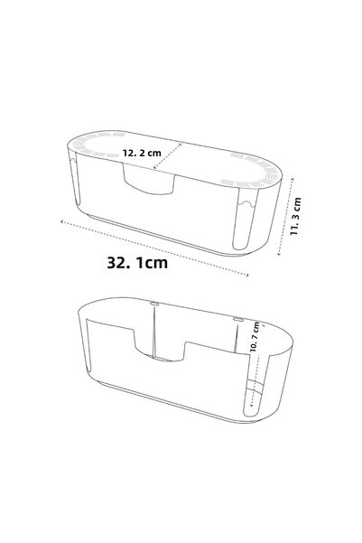 Decobella Organizator cabluri 100% polipropilenă Omak