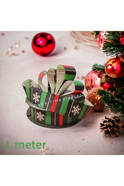 AGH Değerli Hediyeler 1 متر Grosgrain مطبوعة عيد الميلاد الشريط صندوق زخرفة ا...