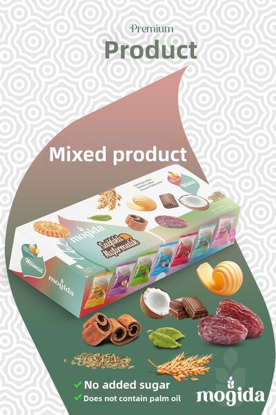 MOGİDA Butter and Date Mixed Food - Without Adding Sugar (1 Box = 12 Pcs)