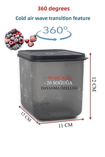 Turnberry 8-piece Mega Anthracite No Frost Storage Set - Deep Freezer and Freezer Container