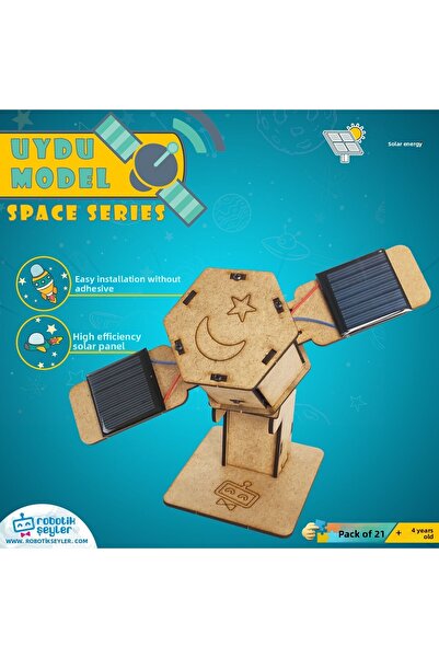 robotikşeyler مجموعة جذعية لنموذج الأقمار الصناعية تعمل بالطاقة الشمسية