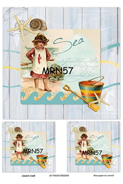 LİNEART Marine Series Brass Decopage Paper 29X42Cm No:Mrn57