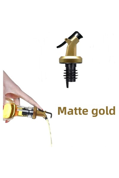 LOVYCO Mat Gold Leak Proof Oil Pot Stopper (oil pot head, plug, stopper, bottle end with lid)