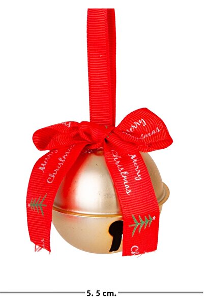 Herdekora Στολίδι Χριστουγεννιάτικου Δέντρου Χριστουγεννιάτικη Μπάλα Κουδούνι Χρυσό 5,5 εκ.