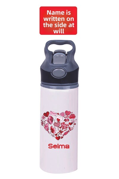 DKDZ SHOP زجاجة مياه معدنية مع شفاطة - 650 مل. -001