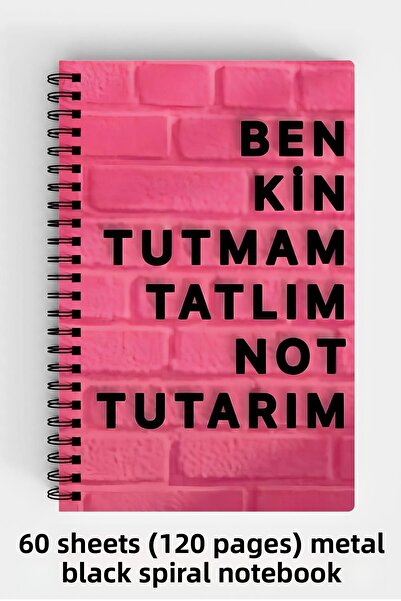 Anime Marketi I Don't Hold Back I Take Notes مصمم A5 دفتر ملاحظات ذو غلاف صلب حلزوني 120 ورقة