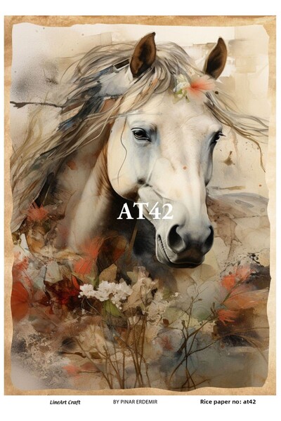LİNEART Brass Decopage Paper No:At42