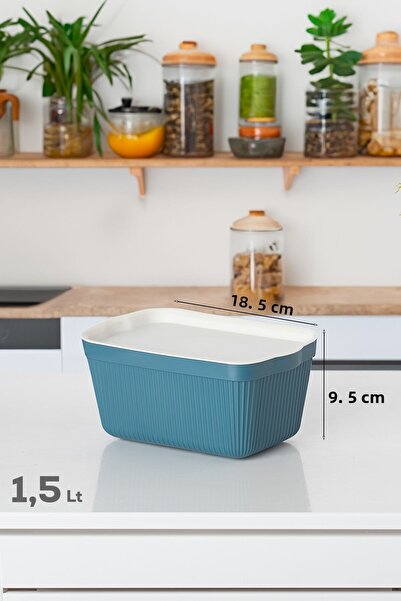 Porsima 1037 Still Box 6-Piece Multi-Purpose Food Storage Box Container Set Closet Organizer Organizer 1.5 L