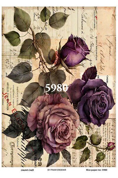 LİNEART ورق ديكوباج نحاسي - L5980، 29x42 سم