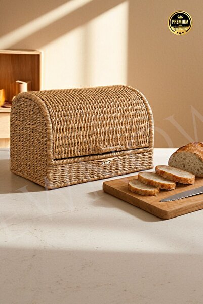 NEWNOW خزانة الخبز المحبوكة، وعاء الخبز