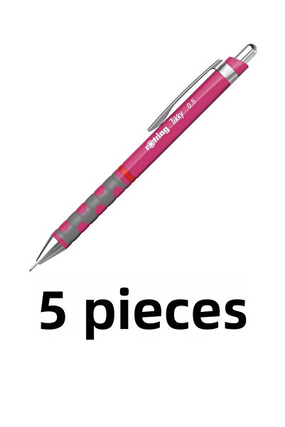 Rotring 5 قطع قلم رصاص متعدد الاستخدامات تيكي 0.5 توت العليق وردي 2214580