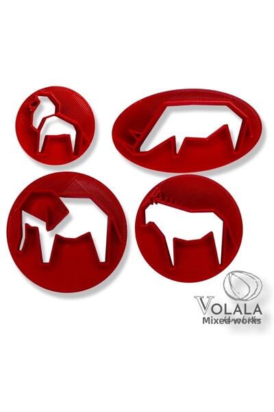 Volala آرت أفريقيا الحيوانات خط الفن منقوشة ختم-1 صانع العجين