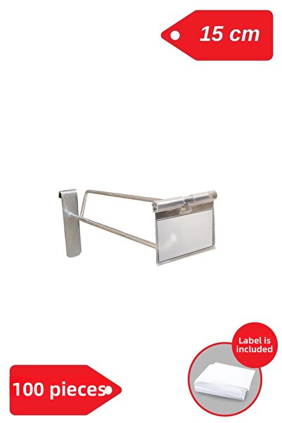 Manken İstanbul 15 Cm - 100 bucăți de cârlige pentru panouri de sârmă galvanizată, cu etichetă, pentru rafturi