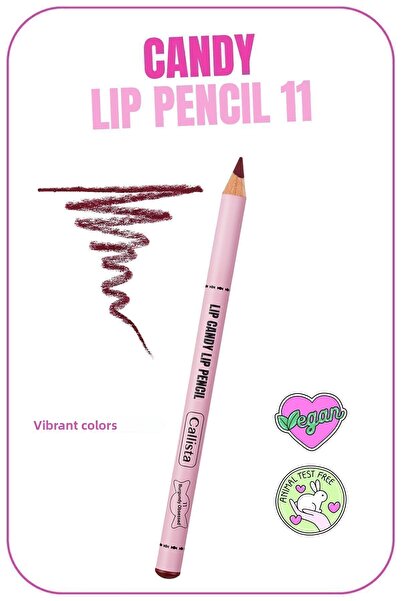 Callista قلم تحديد الشفاه ليب كاندي 11 بورجوندي أوبيس - أحمر