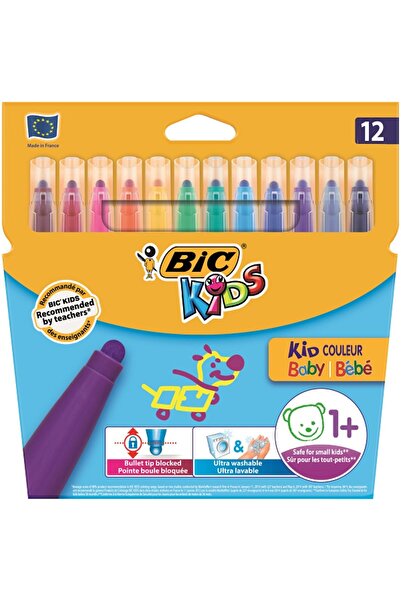 Bic أقلام تلوين لباد كيد كولور بيبي 12 لون 902080 /