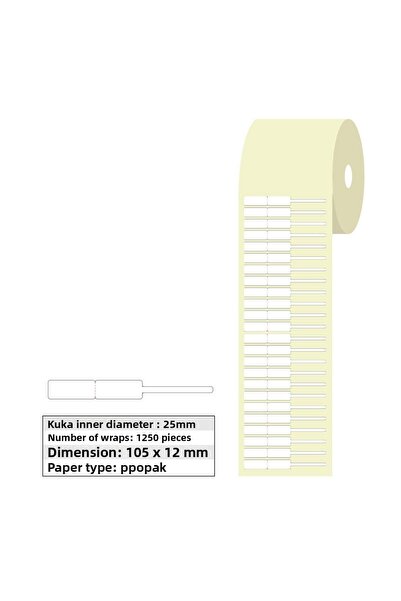 Tanex 1250 Pieces of Opaque Jeweler Labels - 105X12Mm Roll