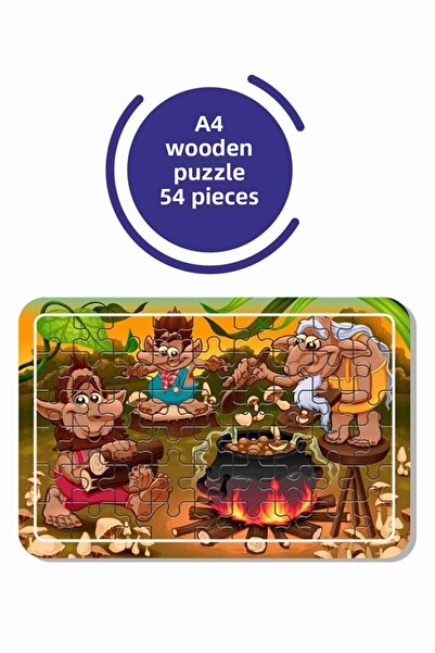 LİPYOS لغز خشبي لطيف للحيوانات مكون من 54 قطعة للأطفال