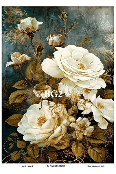 LİNEART Bg2 Model Brass Decopage Paper