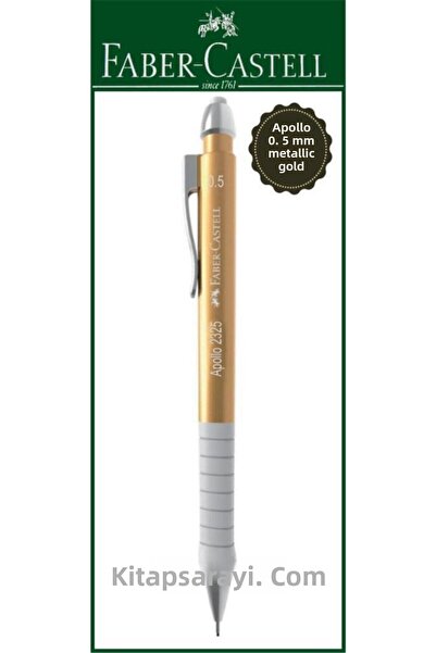 Faber Castell قلم أبولو 2325 متعدد الاستخدامات 0.5 ملم ذهبي معدني