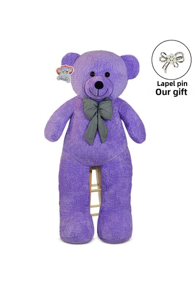 Pandamkee 140 Cm Cute Plush Bear with Bow Tie - Special Gift for Lover