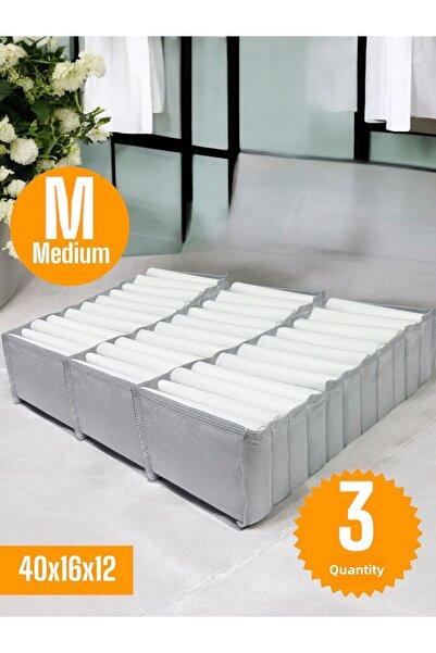 Balkan Room 3 Bucuri Gri Tip Acordeon Mediu 11 Compartimente Organizator Sert...