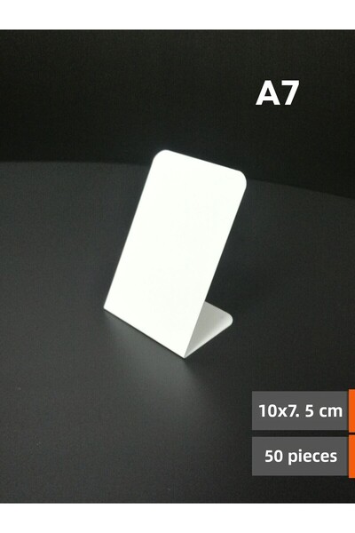 Şeffaf Etiket 50 τεμάχια αφαιρούμενης λευκής ετικέτας με γωνιακή βάση για μαυ...