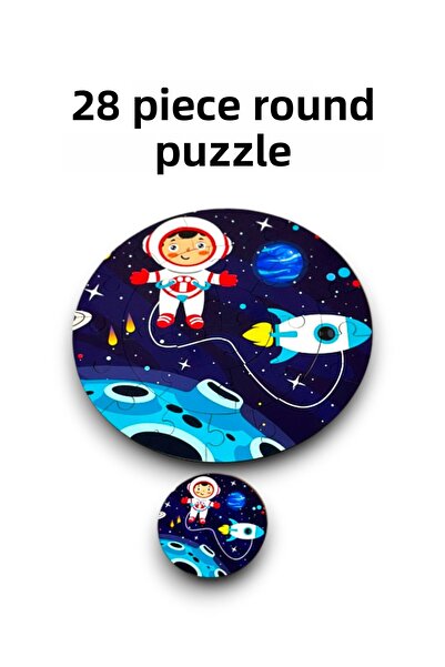 Karter İnovasyon Planets Puzzle, Wooden Solar System Puzzle, Mega Size Space Puzzle, Educational Puzzle