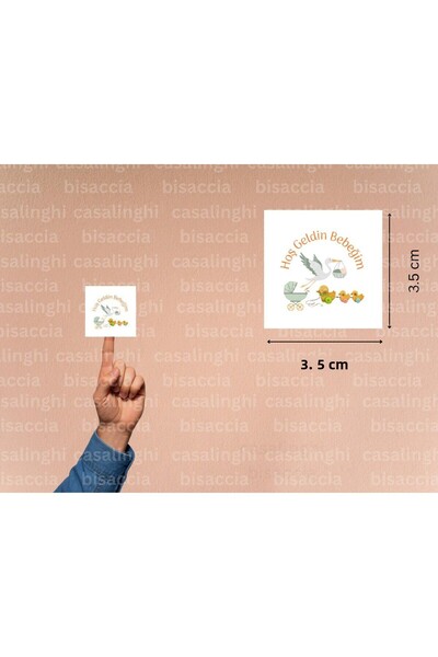 CASALINGHI Welcome Baby Sticker Baby Carriage Birth Celebration Mat Sticker C...