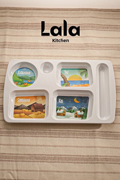 Lala Mutfak Educational Children's Plate (29X18 cm) with Bpa Liver and Durable