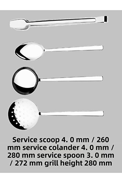Nehir Dalyan Stainless Steel 4 Piece Serving Set 4-Piece Serving Set