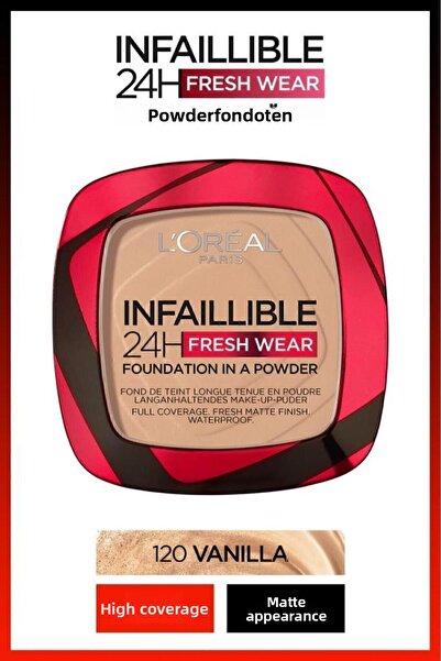 L'Oreal Paris Fond de ten pudră Infaillible 24h Fresh Wear 120 Vanilla