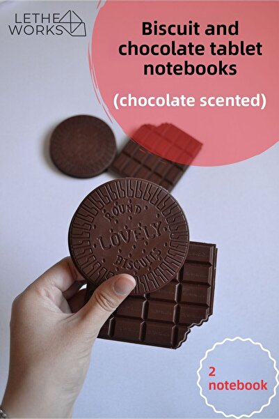 lethe works 2 دفتر ملاحظات معطر (مع قرص الشوكولاتة والبسكويت) (معطر)