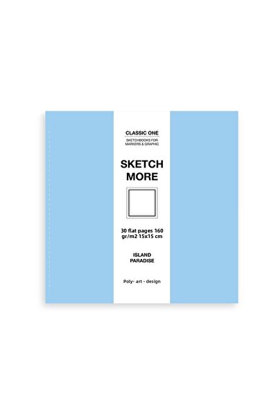 Poli Art Design 15X15 cm Square Sketch Book - Classic Sketchbook for Marker and Graphic