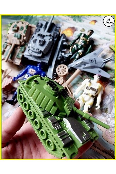 OYUNCAKSAHİLİ Navy Aircraft Soldier Set Combat Tank Vehicles Submarine Destroyer Aircraft Ship 35 Pieces