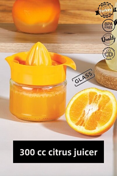 MUF HOME وعاء ليمون عملي 300 سم مكعب - عصارة زجاجية وليمون وبرتقال وحمضيات