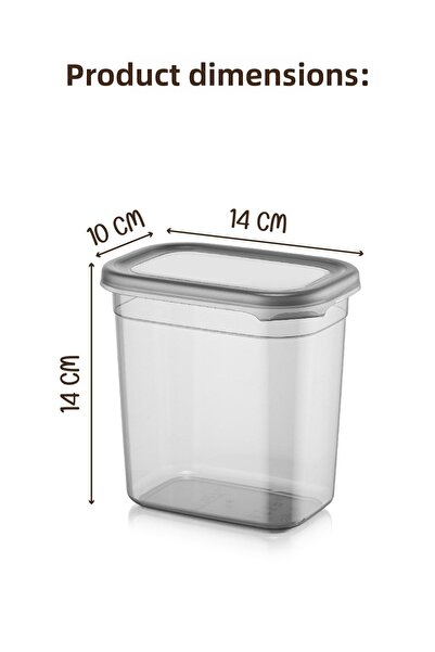 Vienev مجموعة حاوية تخزين المنظفات المستطيلة بيجي سعة 1150 مل مكونة من 4 قطع أنثراسايت