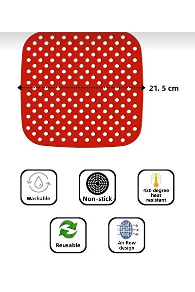 CEPHOME حصيرة طهي Airfryer مربعة قابلة للغسل ومقاومة للحرارة